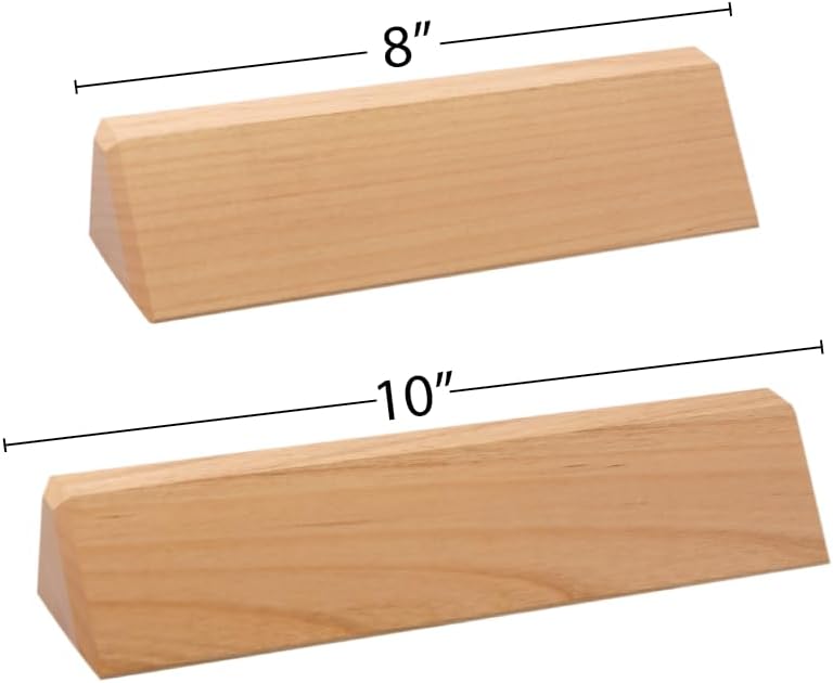 Custom Desk Wedge Name Plate - Personalized Titles and Styles (2x10 Inch, Solid Oak - w/Name Plate)