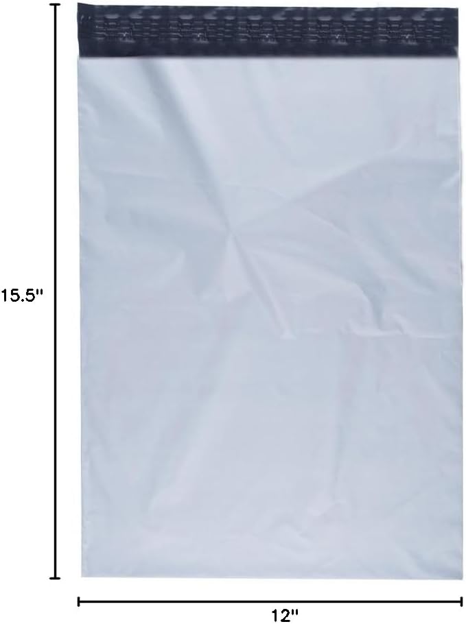Poly Mailers Shipping Envelopes Bags, 12 x 15.5 - inches, 1000 Bags