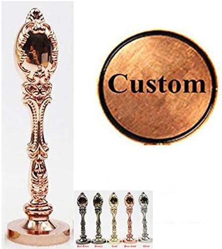 Vintage Custom Sealing Wax Seal Stamp Kit Picture Your Design Logo Picture Rose Gold Handle Wedding Invitation Embellishment Christmas Gift Wrap Package Customize Personalized Wax Seal Stamp Set