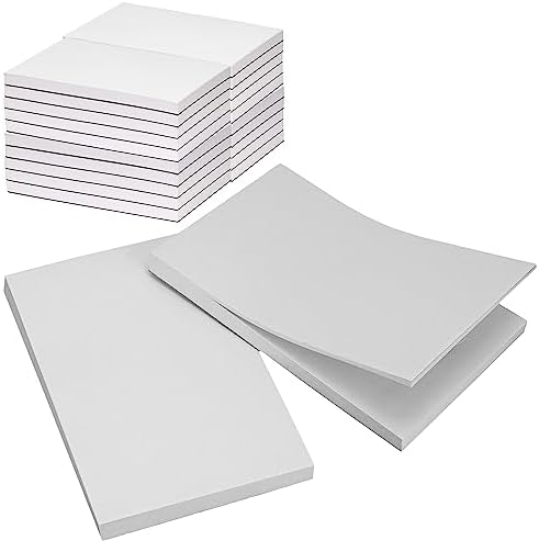 FMP Brands 20 Pack Note Pads 4x6, 100 Sheets Per Memo Pad, Writing Scratch Pad, Blank Notepad, White Waitress Server Note Pads, Paper Pad, To Do Grocery List Small Notepads