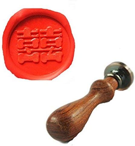 21 Styles Decorative Chinese Character Double Happiness Symble Cat Wax Seal Sealing Stamp Curlicue Wedding Invitations Christmas Gift Cards Embellishment Cutomize Seal Stamp Rosewood Handle Set