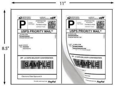9527 Product Half Sheet Self Adhesive Shipping Labels for Laser & Inkjet Printers White Blank,2 Labels per Sheet (500 Lables)