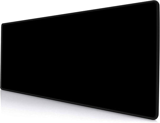 Large Mouse Pad, Black Long Mouse Pads for Desk, Keyboard Desk Mouse Mat, Non-Slip Gaming Mousepad for Laptop, Office, Home, 31.5" x 11.8"