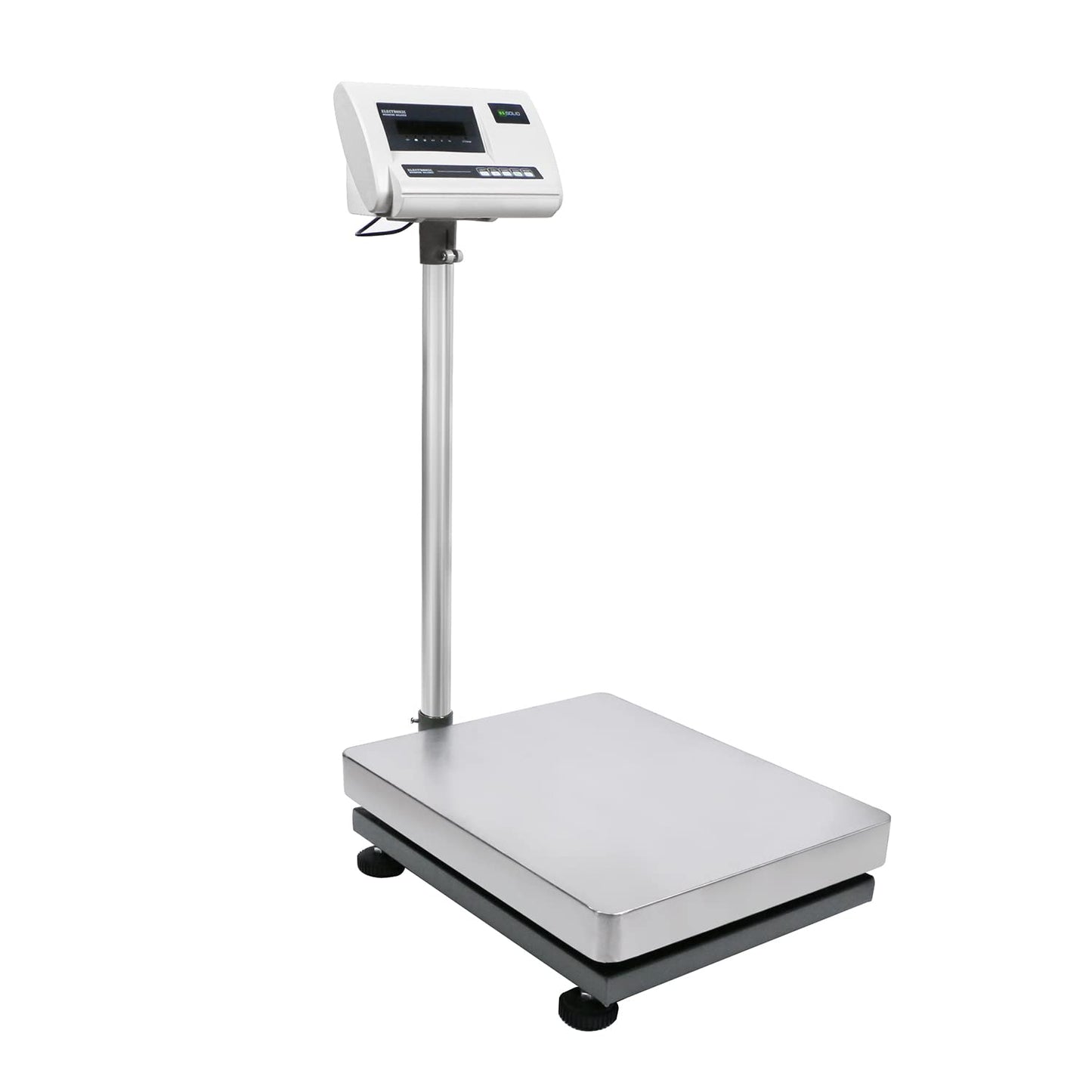U.S. Solid Bench Scale - 350 lb x 0.002 lb Stainless Steel Postal Package Shipping Scale Digital Bench Platform Balance with 16 inch x 20 inch Platform, Lb/Kg