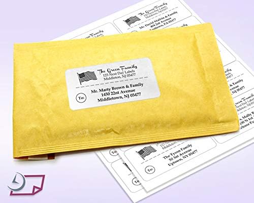 NextDayLabels – 4” x 2” Rectangular Sticker Labels for Printer - White Laser/Inkjet Printer Labels Return Address Labels Shipping Label Stickers (25 Sheets, 10 Per Sheet, 250 Labels)