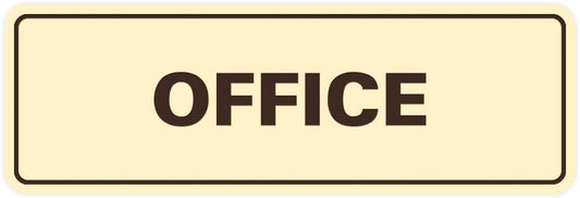 Signs ByLITA Standard Office Sign - Professional Business Signage - Easy to Install (Ivory/Dark Brown) - Small 1 Pack
