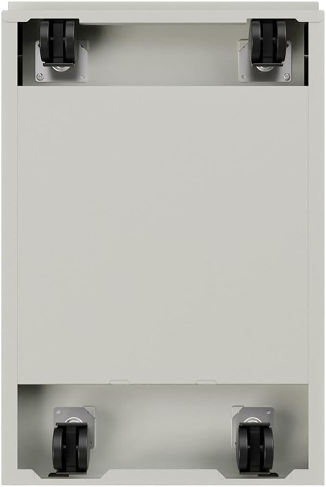 Scranton & Co 3-Drawer Modern Metal Mobile Pedestal File Cabinet in Light Gray