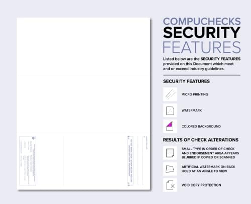 Compuchecks 2500 Blank Check On Bottom Stock Paper Compatible with QuickBooks and Versa Check (Burgundy Diamond) Print Easy Your Secure Computer Laser Checks for Business Payroll Or Personal Use