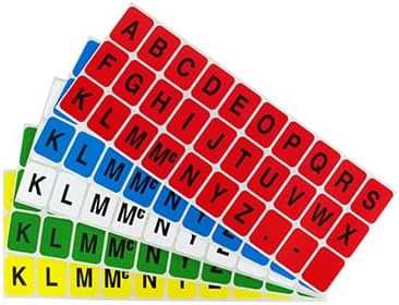 ChromaLabel 1 x 3/4 inch Alphabet Stickers, 10 Sheets/Pack, Blue