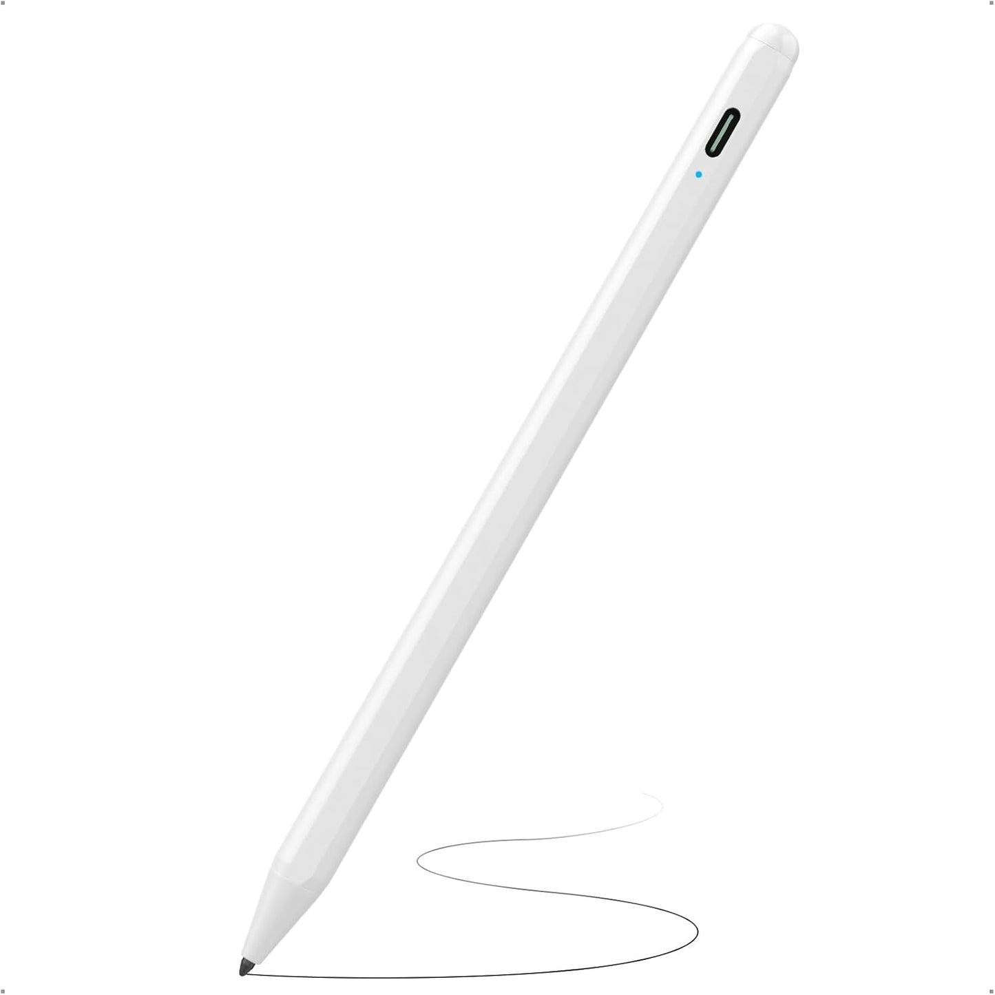 Stylus Pen for iPad (2018-2025) with Fast Charging & Palm Rejection, Pencil for Apple iPad 11th A16/10/9/8/7/6th, Pro 11“13”M4/12.9 inch, Air 11/13 inch M3 2025&M2 2024/5/4/3rd, Mini A17 Pro/6/5th