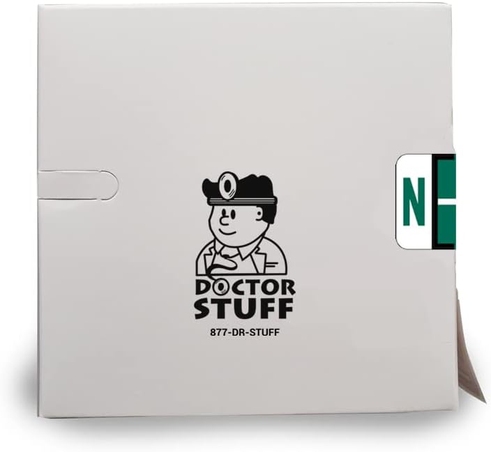 Doctor Stuff - File Folder Labels, Alphabet Letter N, Compatible with Smead BCCR/BCCS - TPAM Series Alpha Stickers Green, 1" x 1-1/4", 500/Roll