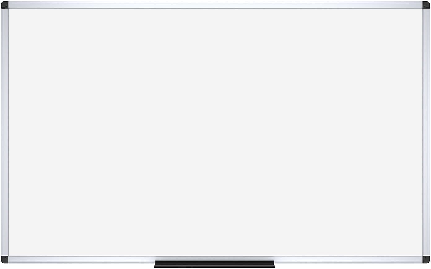 VIZ-PRO Dry Erase Board/Magnetic Whiteboard, 60 x 48 Inches, Large Wall Mounted Board for School Office and Home 5' x 4'