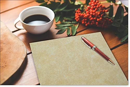 50 Old Age Parchment 60# Text (=24# Bond) Paper Sheets - 8.5 X 11 Inches Standard Letter|Flyer Size - 60 Pound is Not Card Weight - Vintage Colored Old Parchment Semblance