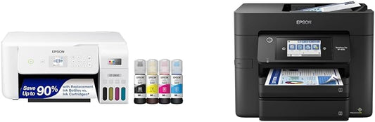 Epson EcoTank ET-2800 Wireless Color All-in-One Cartridge-Free Supertank Printer & Workforce Pro WF-4830 Wireless All-in-One Printer with Auto 2-Sided Print