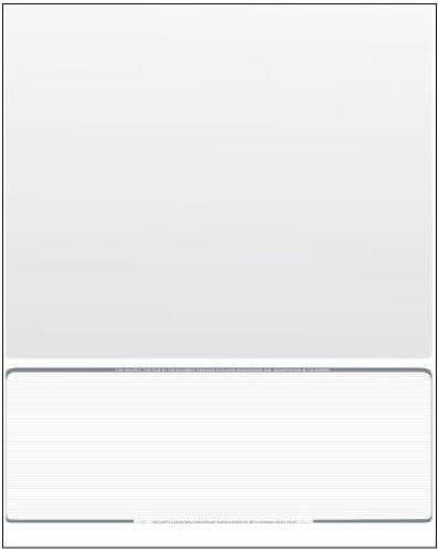 Business Voucher Check Stock - Computer Laser Checks - 1000 Sheets, Check on Bottom, Platinum Pinstripe