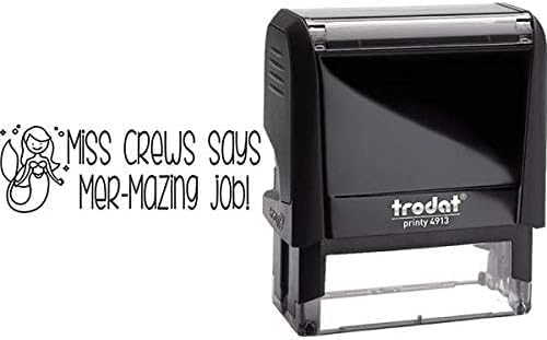 Mer-Mazing Custom Self-Inking Stamps - 49 Designs & Fun Phrases | Grading Made Easy | Classroom, Library & Book Stamps (Me-Mazing, Xtra Large)