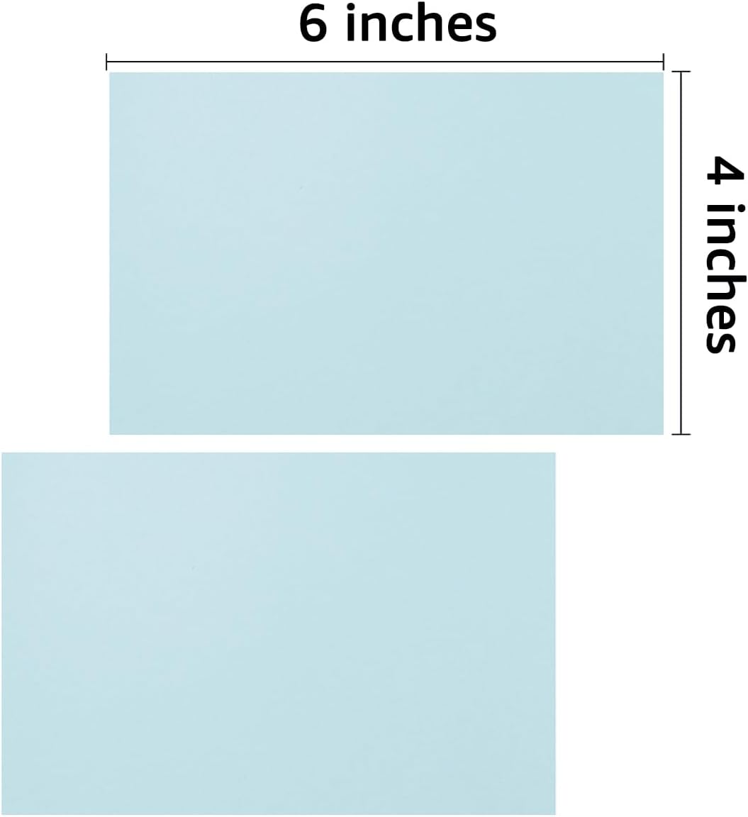 50 Sheets Blank Cardstock Paper 250 GSM Thick Heavy Cards Stock for DIY Art Projects, Card Making, Postcards, Greeting Cards, Birthday Party, Wedding Invitation (Light Blue, 4x6 inches)