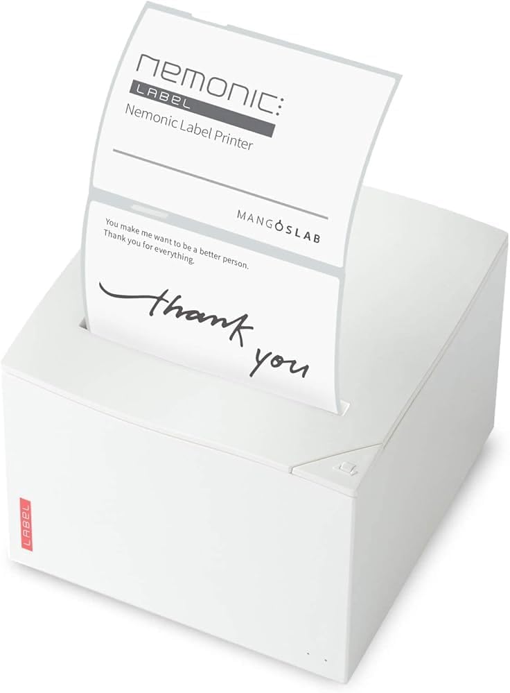 Nemonic Label Printer | Inkless Bluetooth Thermal Label Printer for Small Business | Durable Shipping Label Maker & Portable Wireless