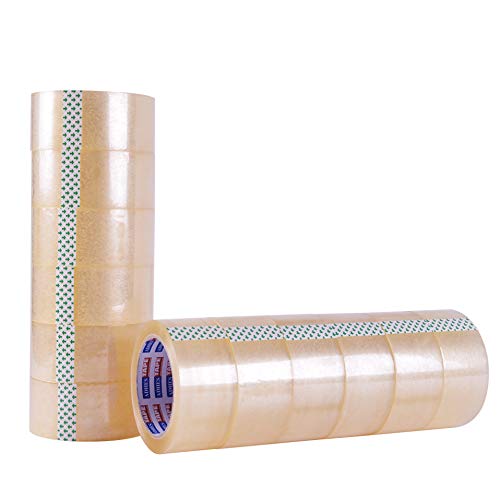 ADHES Shipping Tape Packaging Tape Packing Tape for Moving Boxes, 54.68yard Per Roll 1.88inch Width 2.6Mil Thickness