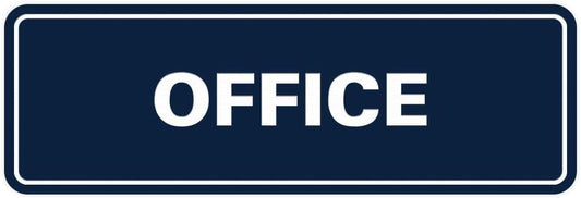 Signs ByLITA Standard Office Sign - Professional Business Signage - Easy to Install (Navy Blue/White) - Small 1 Pack