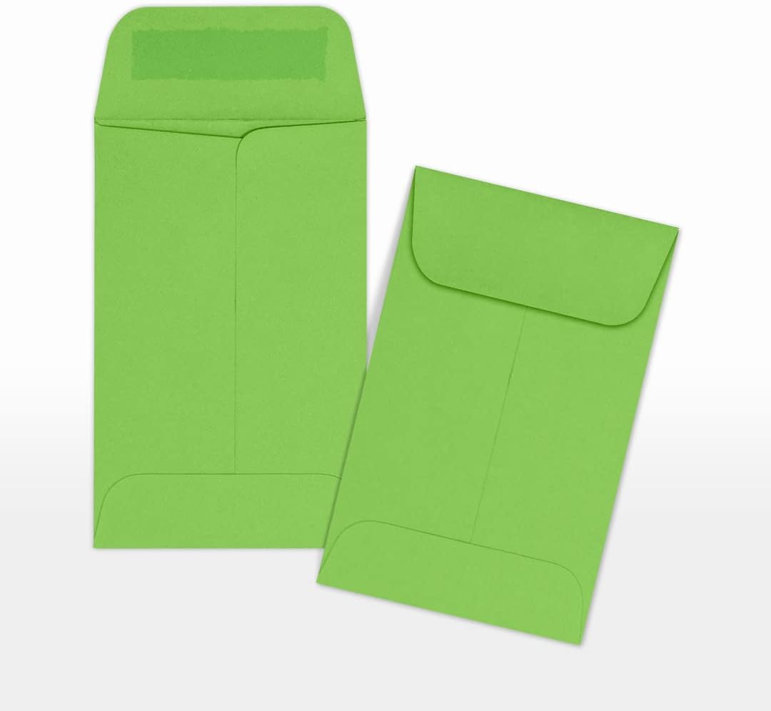 LUXPaper #1 Coin Envelopes | 2 1/4" x 3 1/2" | Limelight Green | 80lb. Text | 500 Qty