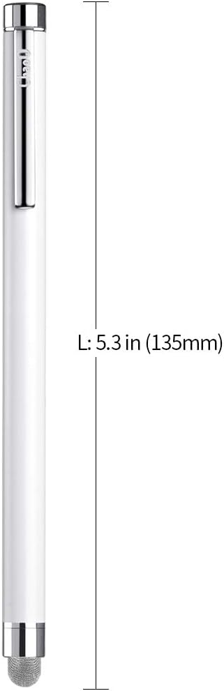 Stylus Pens for Touch Screens, ChaoQ 4 Pcs Mesh Fiber Stylus, with 4 Replaceable Mesh Tips and 4 Replaceable Rubber Tips (Silver, Black, White, Champagne)