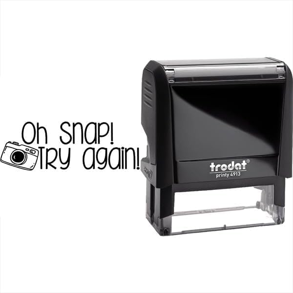Custom Self-Inking Stamps | 49 Fun Phrases | Oh Snap!, Xtra Large for Classroom & Library Books