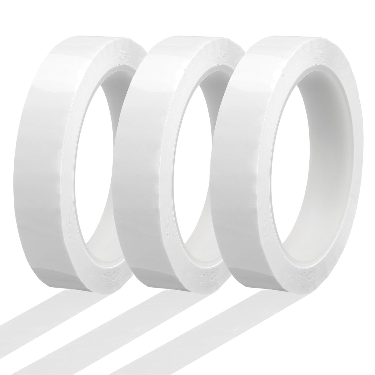 MECCANIXITY Whiteboard Tape 3/4" x 72 Yard Pinstripe Graphic Chart Line Grid Marking Tapes for Classroom Office Dry Erase Board Art, White, Pack of 3