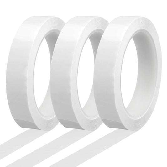 MECCANIXITY Whiteboard Tape 3/4" x 72 Yard Pinstripe Graphic Chart Line Grid Marking Tapes for Classroom Office Dry Erase Board Art, White, Pack of 3