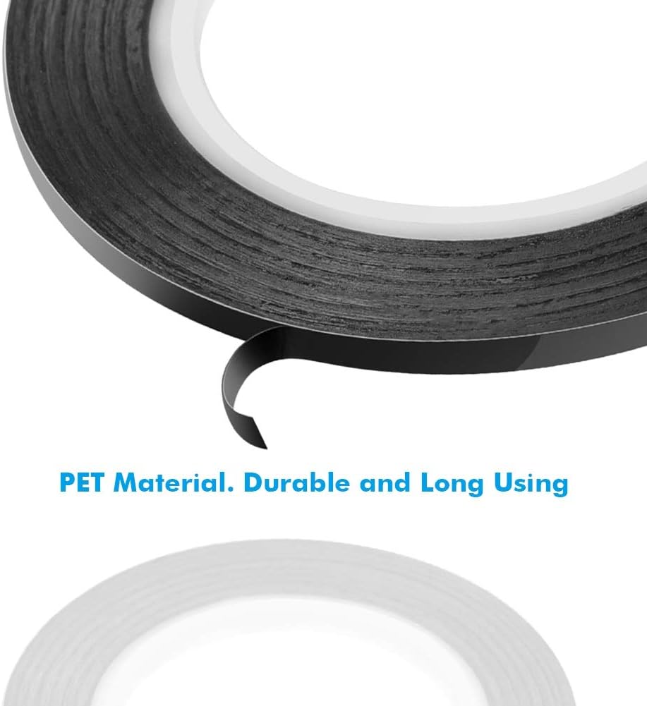 cridoz 10 Rolls 1/8 Pinstripe Tape Dry Erase Board Tape Whiteboard Thin Tape Lines Pinstriping Graphic Chart Line Grid Marking Tape, 108 Feet Per Roll