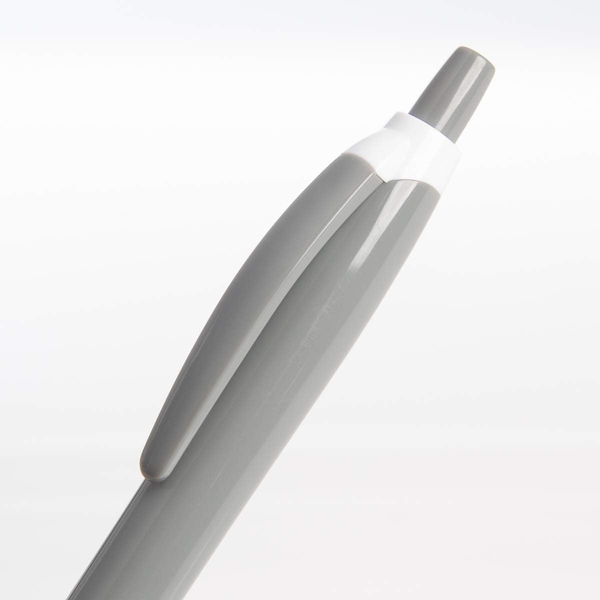 Simply Genius 100-Pack Black Ink Retractable Ballpoint Pens Bulk Ideal for Schools, Office Set, Notebooks, Journals & More (Gray&Black)