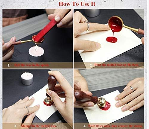 Vintage Custom Wedding Sealing Wax Seal Stamp Kit 2 Letters Monogram Arrow Heart Rose Gold Handle Custom Invitation Christmas Gift Wrap Package Customize Personalized Words Wax Seal Stamp Set