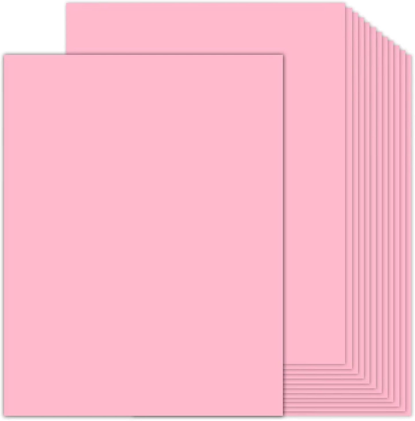 100 Sheets Pink Cardstock 8.5 x 11 Thick Paper, Goefun 80lb Card Stock Printer Paper for Arts & Crafts, Presentations, Stationary Printing