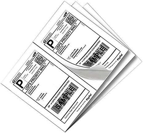 9527 Product Half Sheet Self Adhesive Shipping Labels for Laser & Inkjet Printers White Blank,2 Labels per Sheet (2000 Labels)