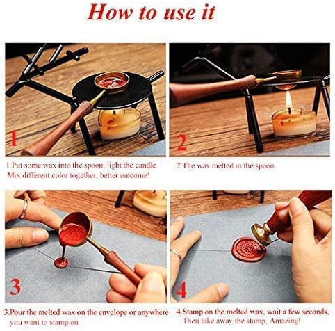 Vintage Custom Sealing Wax Seal Stamp Kit Picture Your Design Logo Picture Bronze Handle Wedding Invitation Embellishment Christmas Gift Wrap Package Customize Personalized Wax Seal Stamp Set