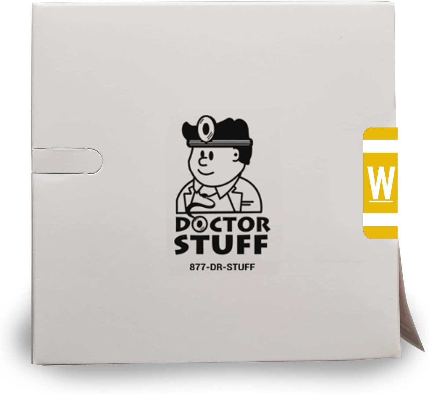 Doctor Stuff - File Folder Labels, Alphabet Letter W, Compatible with Smead Alpha Z Acc/ACCS - SMSM Series Alpha Stickers Yellow, 1-5/8" x 1”, 250/Roll