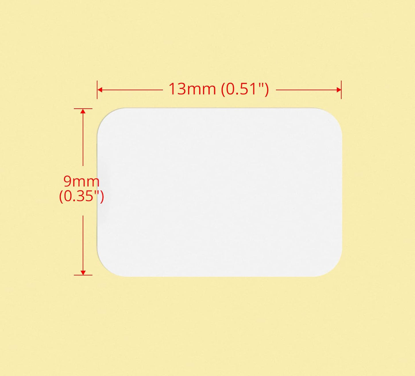 dealzEpic - Self-Adhesive Writable Blank Paper Label Stickers - 9x13mm