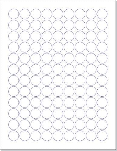 NextDayLabels 3/4 Inch Round Stickers for Printer - Matte White Blank Laser/Inkjet Printable Circles (250 Sheets, 108 Per Sheet, 27000 Labels)
