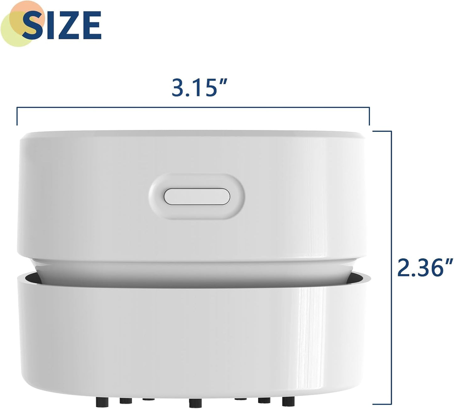 Desktop Vacuum Cleaner, Mini Table Dust Crumb Sweeper USB Charging for Cleaning Eraser Crumbs, Dust, Crumbs, Computer Keyboard and Car (White)