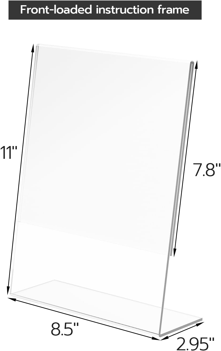 KSacry 12 Pcs Acrylic Sign Holder 8.5*11inch, Slanted Back Sign Holder, acrylic display stand,Vertical Acrylic Indicator Stand, Suitable for shopping malls, offices, restaurants, and weddings