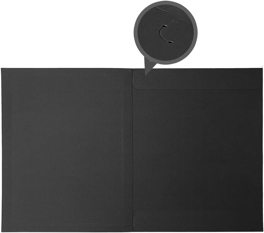 SUNEE Certificate Holders(Black, 50 Packs), Diploma Covers Gold Foil Border, for Letter Size 8.5x11 Certificates, Cardstock, Document Papers