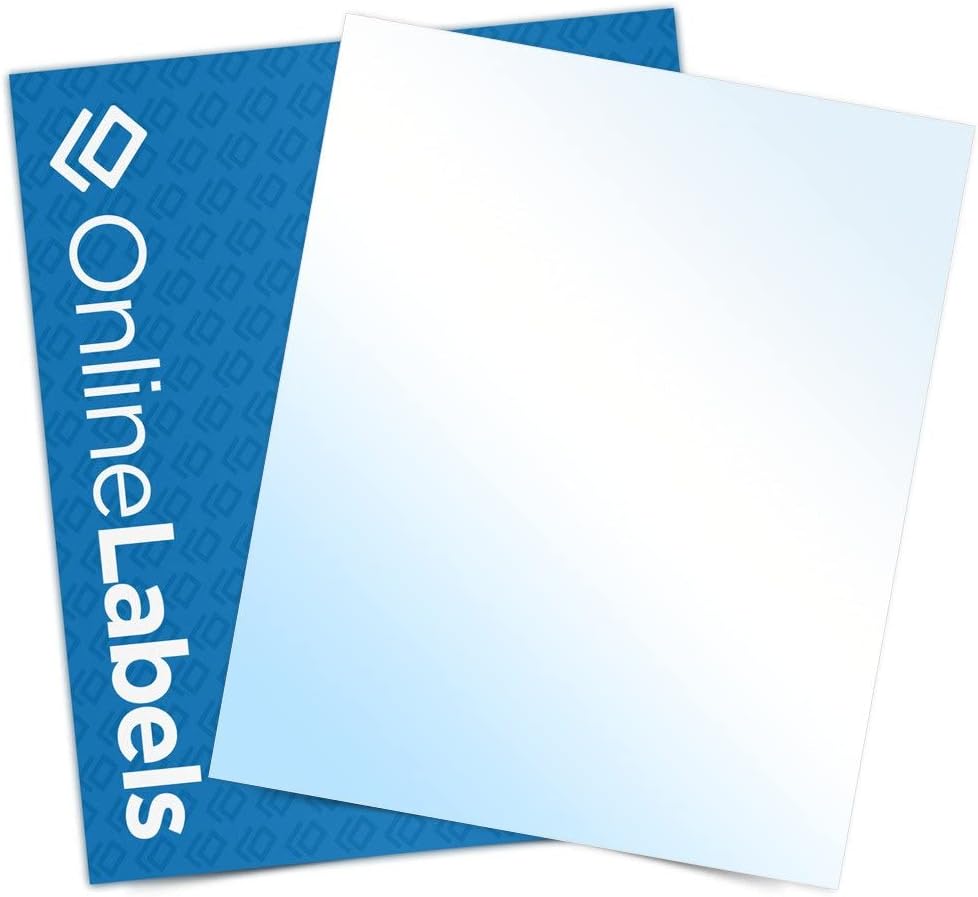 8.5 x 11 White Gloss Sticker Paper (Inkjet Printers Only) - 500 Sheets - Full Sheet Labels - OnlineLabels