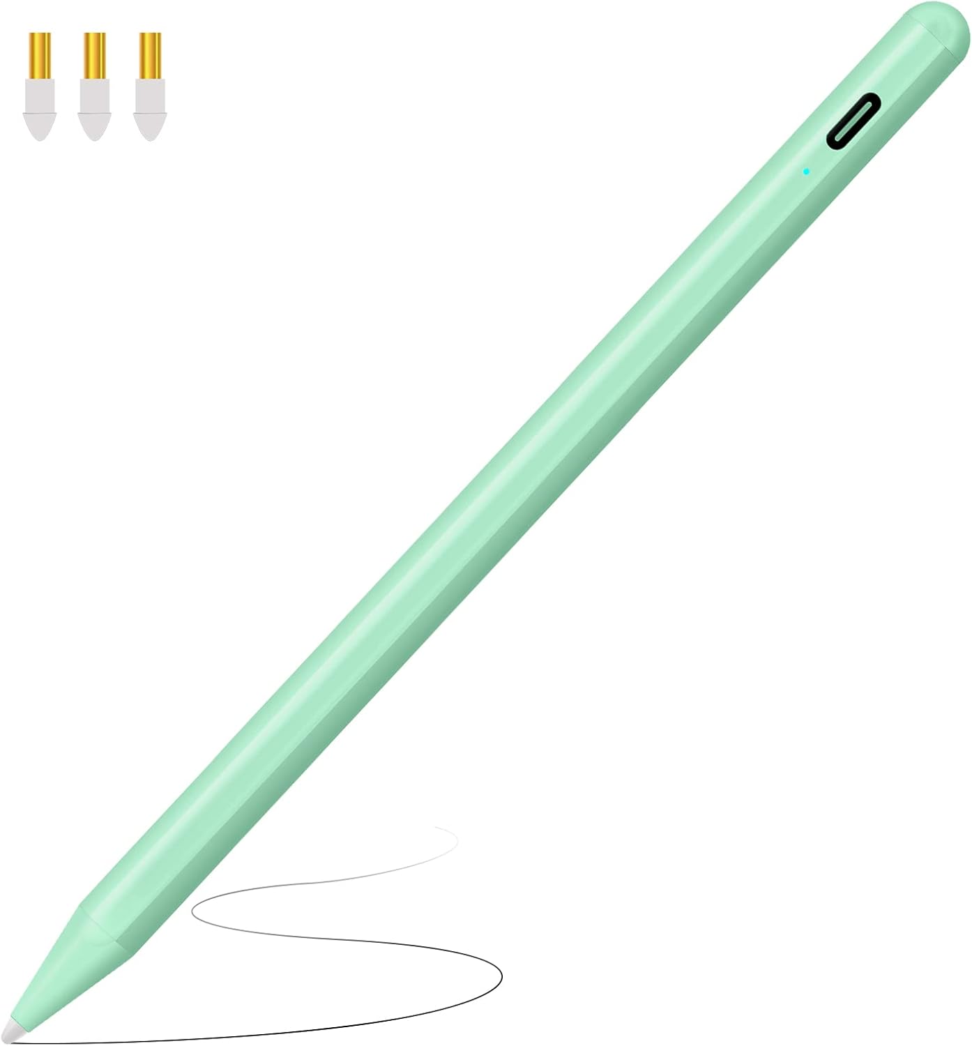 Stylus Pen for iPad (2018-2025) with Fast Charging & Palm Rejection, Pencil for Apple iPad 11th A16/10/9/8/7/6th, Pro 11“13”M4/12.9 inch, Air 11/13 inch M3 2025&M2 2024/5/4/3rd, Mini A17 Pro/6/5th
