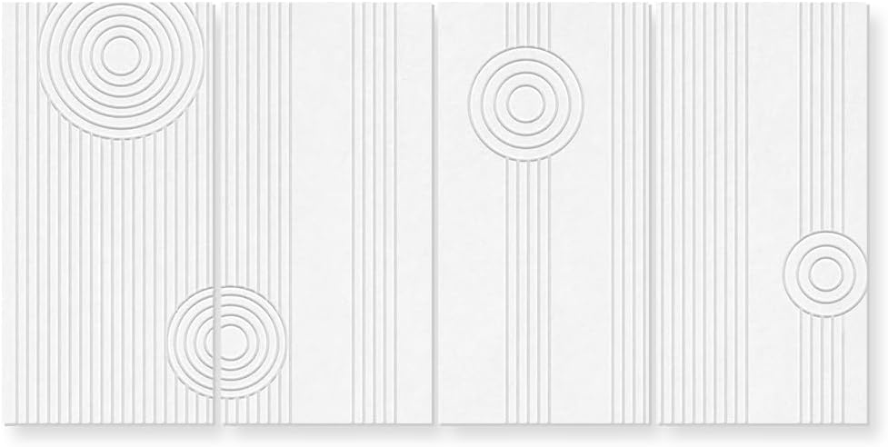 UMIACOUSTICS 4 Pack Art Acoustic Panels,Total 94.4” x 47.2” Sound Proof Wall Panels,Decorative Sound Treatment Panel for Home, Office, Recording Studio,White