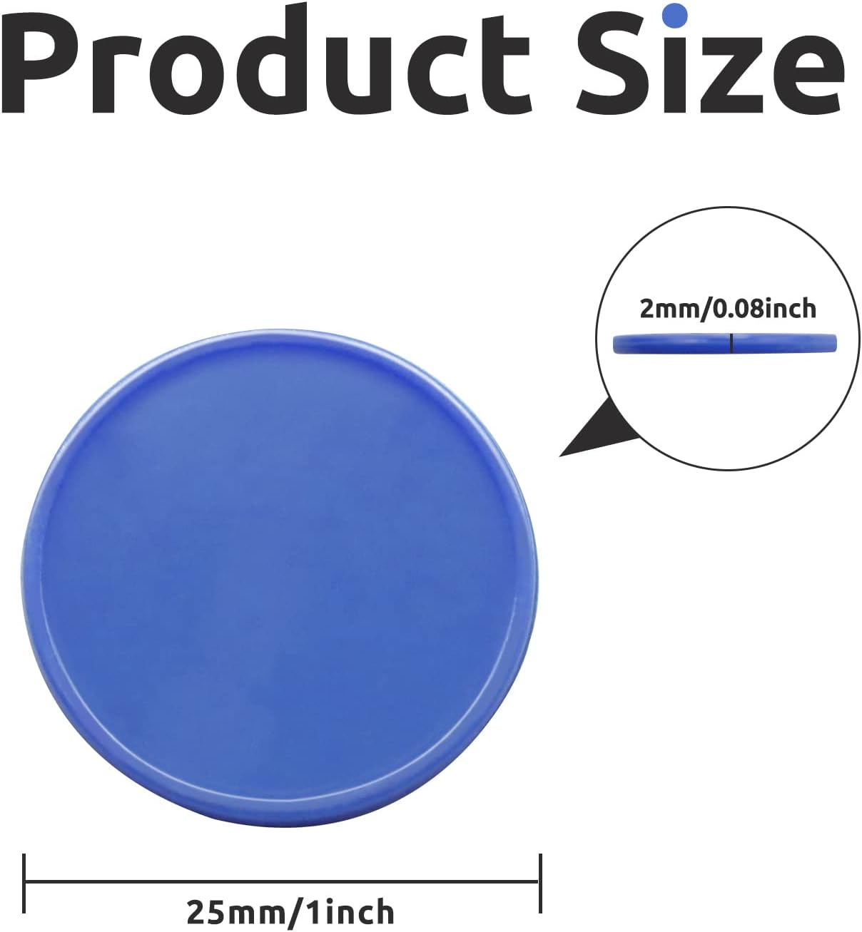 Set of 100 Opaque Plastic Learning Counters Mini Poker Chips Game Tokens with Storage Box (RoyalBlue, 1 Inch)