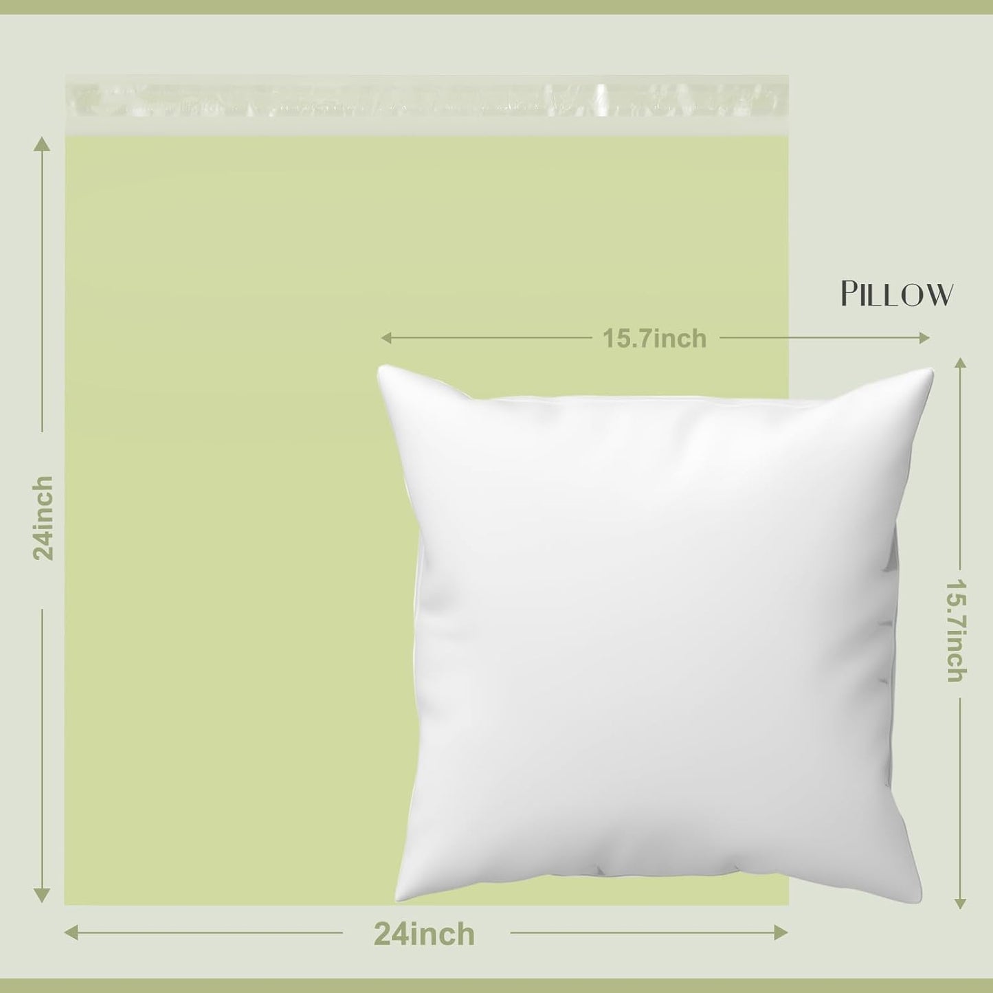 Metronic 100PC Poly Mailers 24x24 Large Shipping Bags for Clothing, Strong Adhensive Mailers Bags for Small Business, Shipping Envelopes, Tear-resistant Mailing Bags in Avocado Green