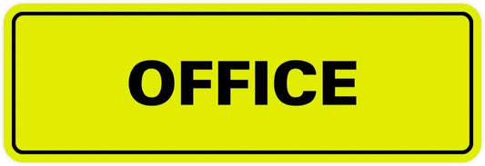 Signs ByLITA Standard Office Sign - Professional Business Signage - Easy to Install (Yellow/Black) - Small 1 Pack