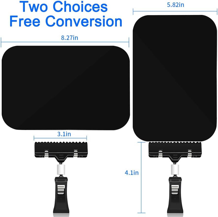 Mlici Clip on Sign Holder Chalkboard Clips, 8 Pack 8.2 x 5.8 Inch Sign Holder Clip for Retail Store Signs Displays, Black Plastic Sale Signs for Food Label Display Rotating Signs Table Clip