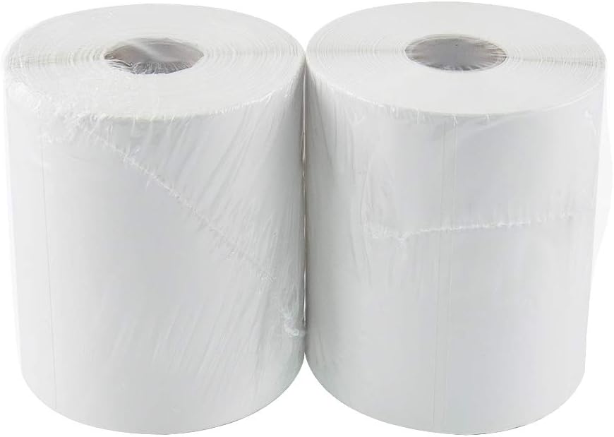 L LIKED 4"x 6" Direct Thermal Labels White Perforated Shipping Label, 250 Labels per Roll, 2 Rolls