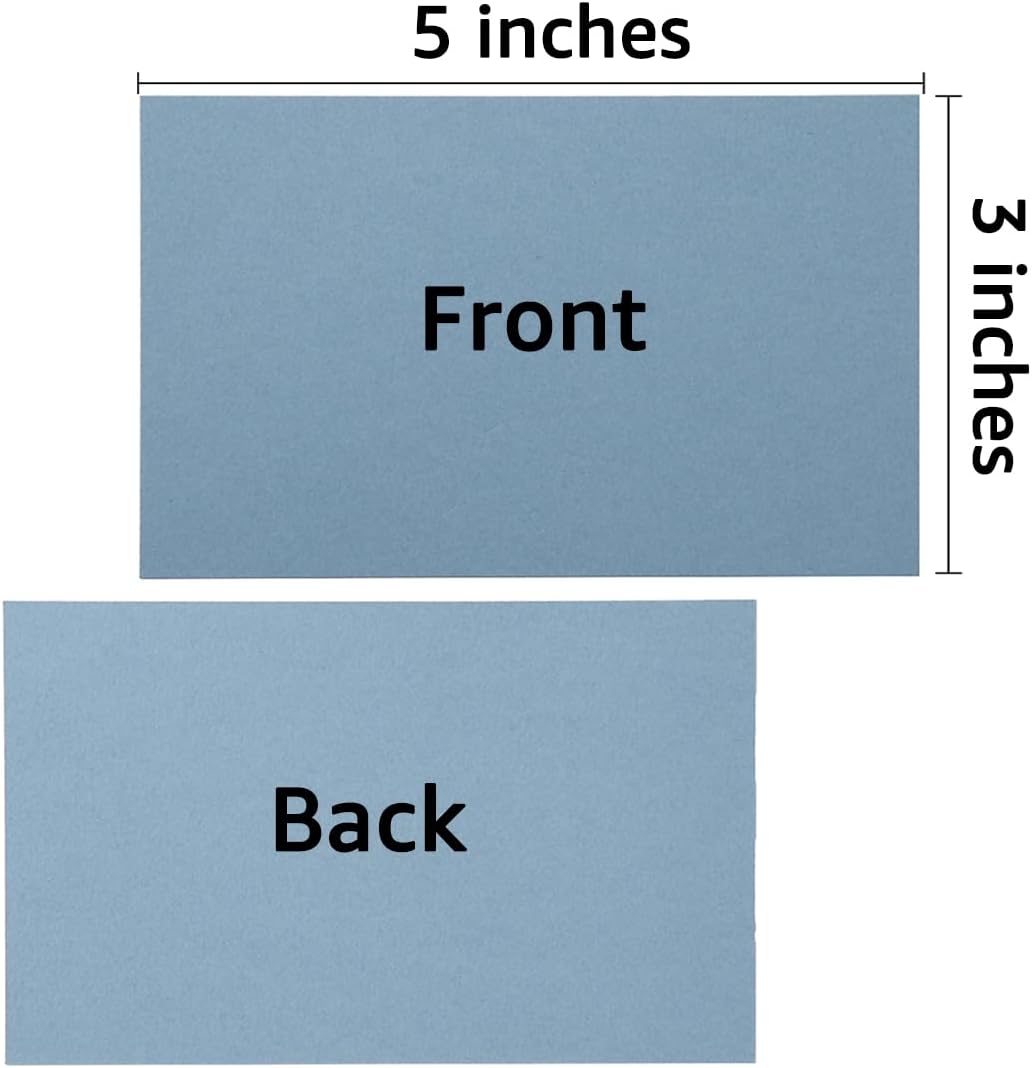 50 Sheets Blank Cardstock Paper 250 GSM Thick Heavy Cards Stock for DIY Art Projects, Card Making, Postcards, Greeting Cards, Birthday Party, Wedding Invitations (Dusty-Blue, 3x5 inches)